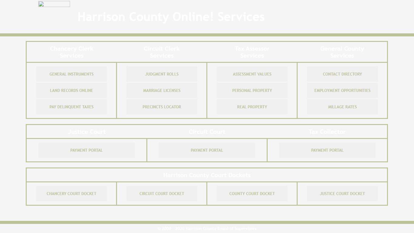 Harrison County! Online Services and Information