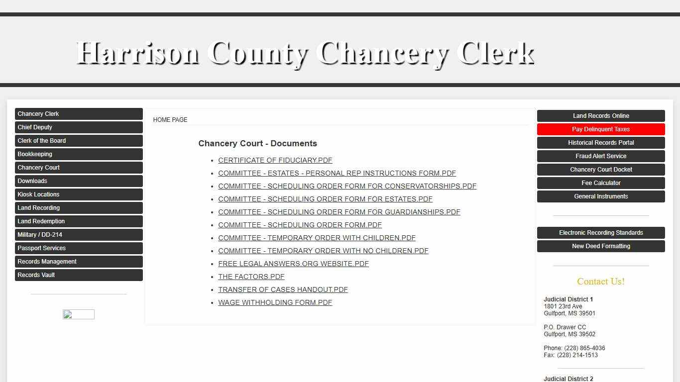 Harrison County, Mississippi Chancery Clerk